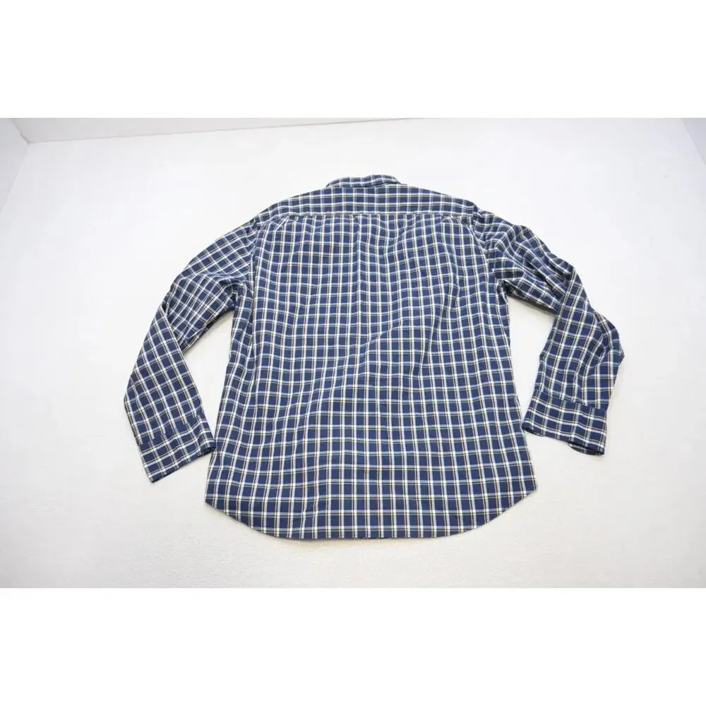 J Crew Flex Wash Dress Shirt Slim Untucked Button Up Long Sleeve‎ Mens Sz Large